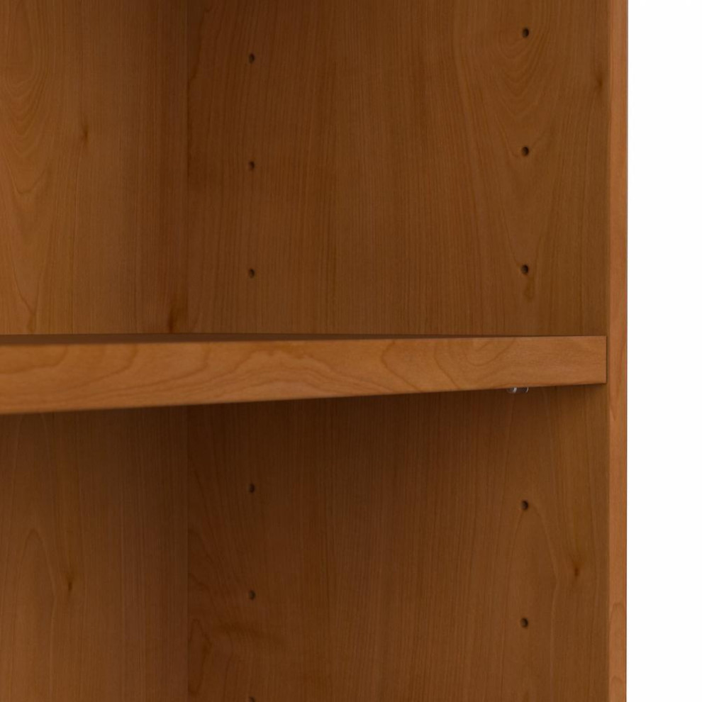 Bush Furniture Universal Small 2 Shelf Bookcase  Natural Cherry   Bookcases   by Homesquare  Houzz