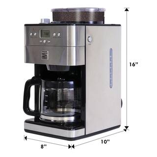 KENMORE Elite Grind and Brew black 12- Cup Coffee Maker with Burr Grinder Programmable Automatic Timer Brew KKECMGBSS