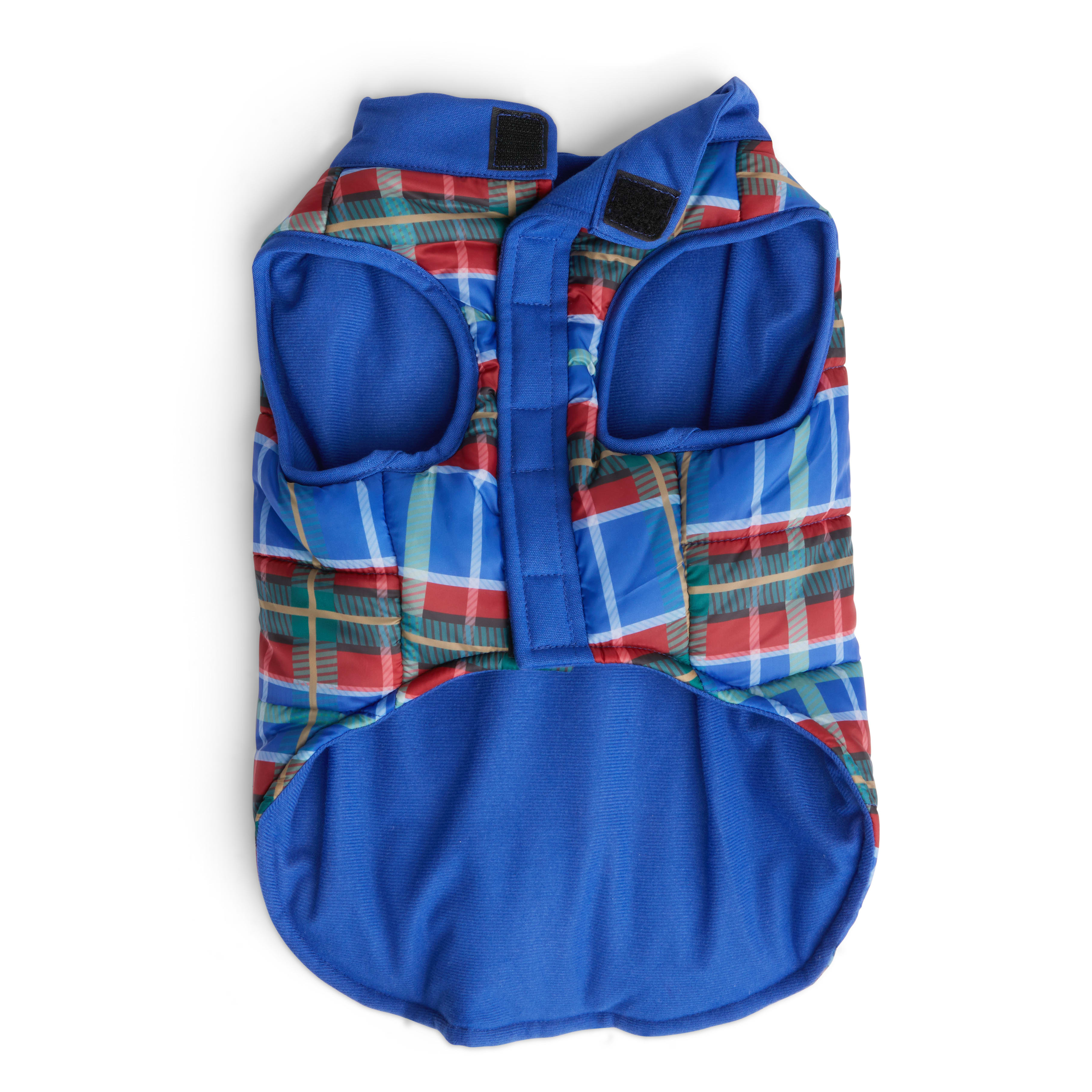 YOULY Blue Plaid Dog Vest， XX-Small