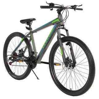 27.5 in. Gray Mountain Aluminum Bike Shimano 21 Speeds with Mechanical Disc Brakes BYY412-13