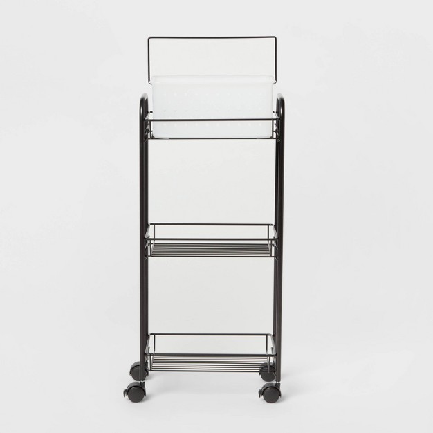 Bathroom Storage Cart Black