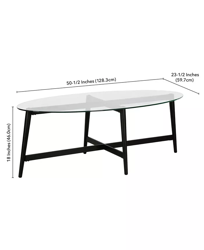 Hudson and Canal Olson Oval Coffee Table 50.5 x 23.5