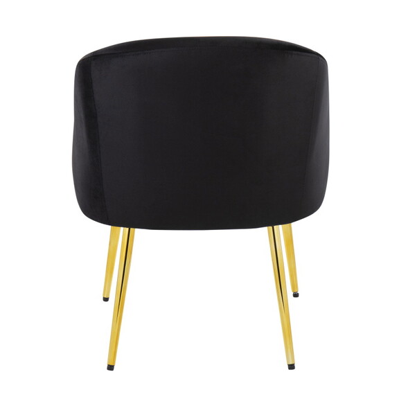 Shiraz Contemporary/Glam Chair in Gold Metal and B...