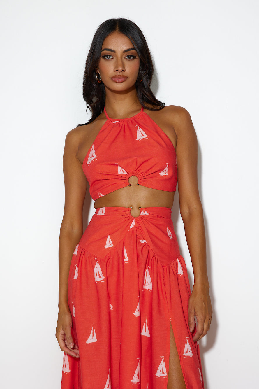 Boldest Move Crop Red