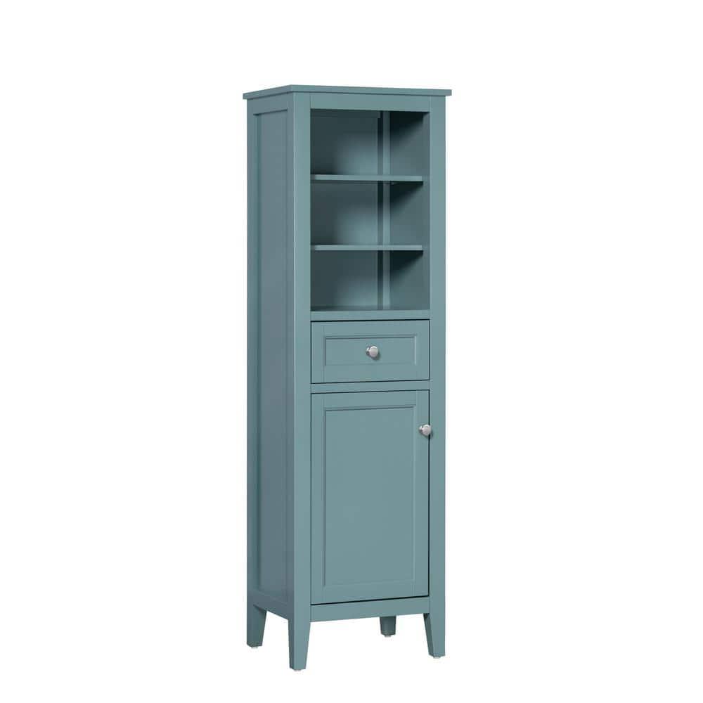 Home Decorators Collection Beverly 20 in W x 16 in D x 62 in H Linen Cabinet in Aegean Teal