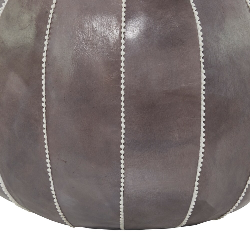 Leather Bohemian Pouf