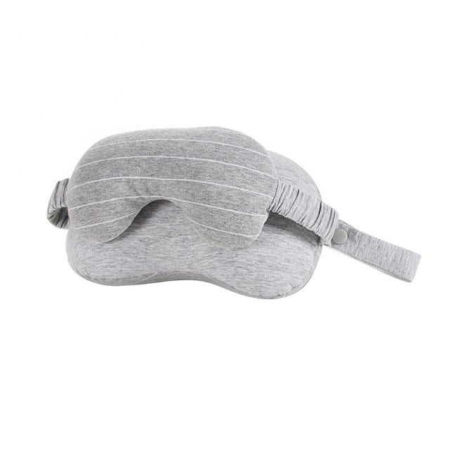 Travel Hooded U Shaped Pillow Cushion Head Rest Neck Support Eye Mask