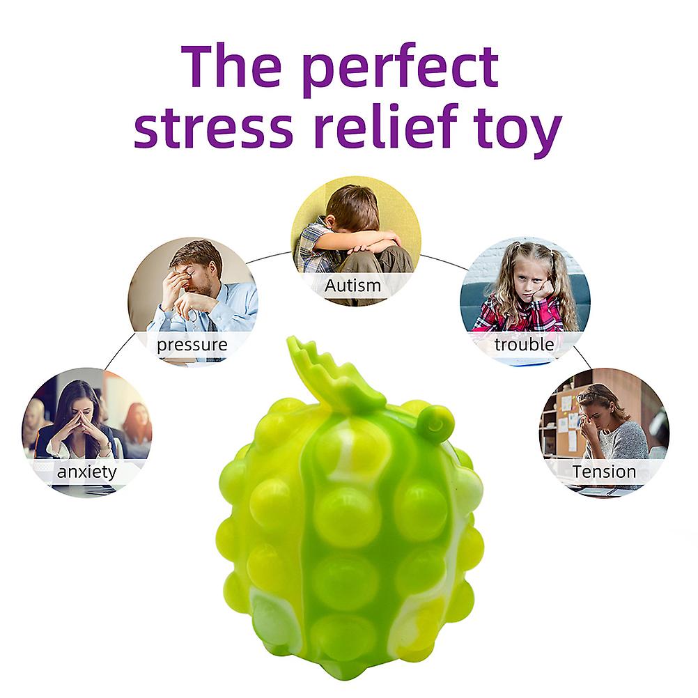 Push Bubble Pineapple Ball Soft Silicone Toy Venting Balls Sensory Stress Relief Toys for Children and Adults Gift