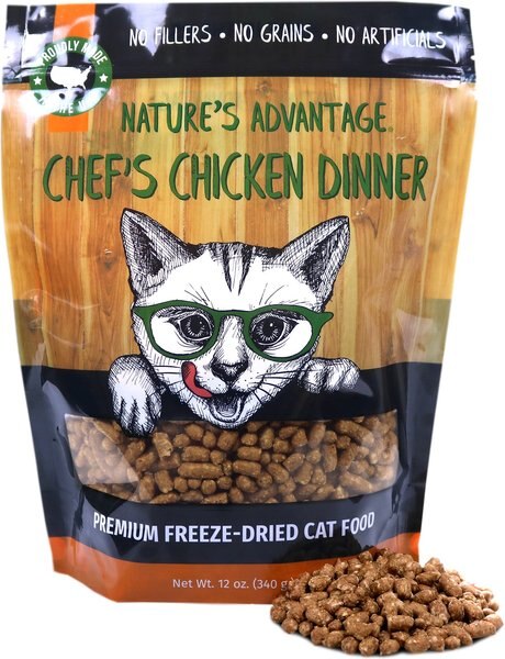 Nature's Advantage Chef's Chicken Dinner Cat Food， 12-oz bag