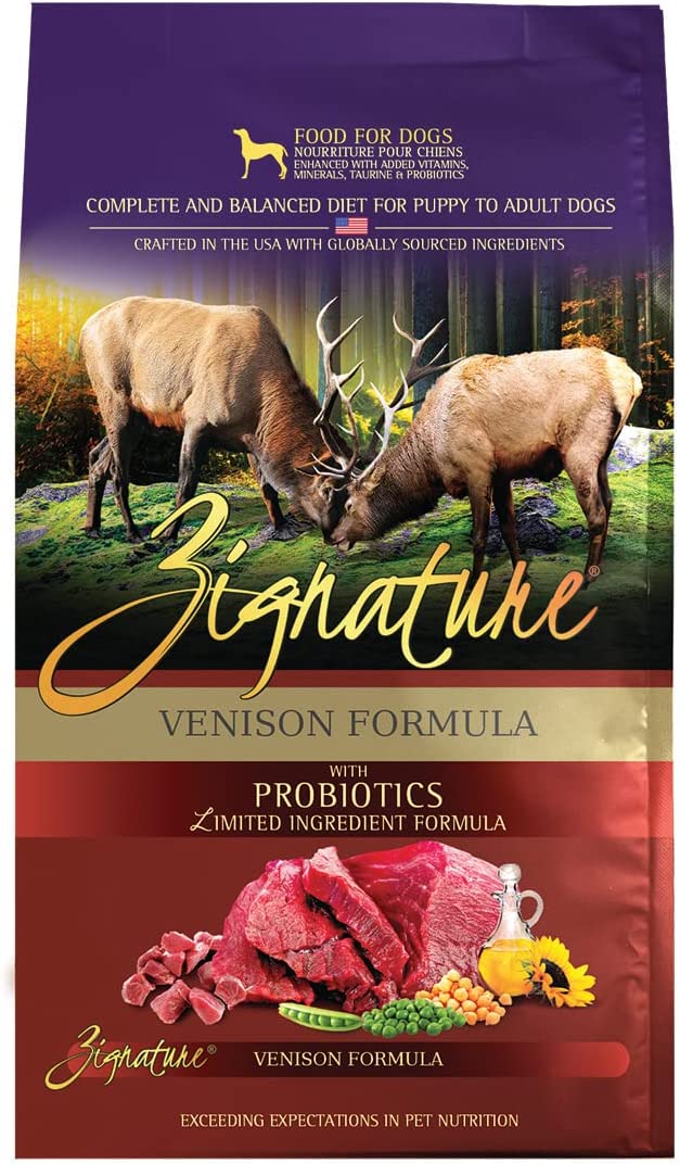 Zignature Venison Limited Ingredient Formula With Probiotics Dry Dog Food 12.5 Pound (Pack of 1)