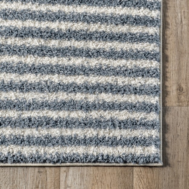 Nuloom Rhylan Diamond Striped Shag Area Rug