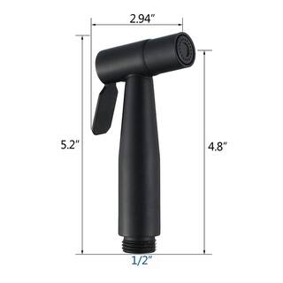 INSTER Non-Electric Stainless Steel Handheld Bidet Sprayer for Toilet Bidet Attachment in Black Easy to Install WSHDRMBA0004