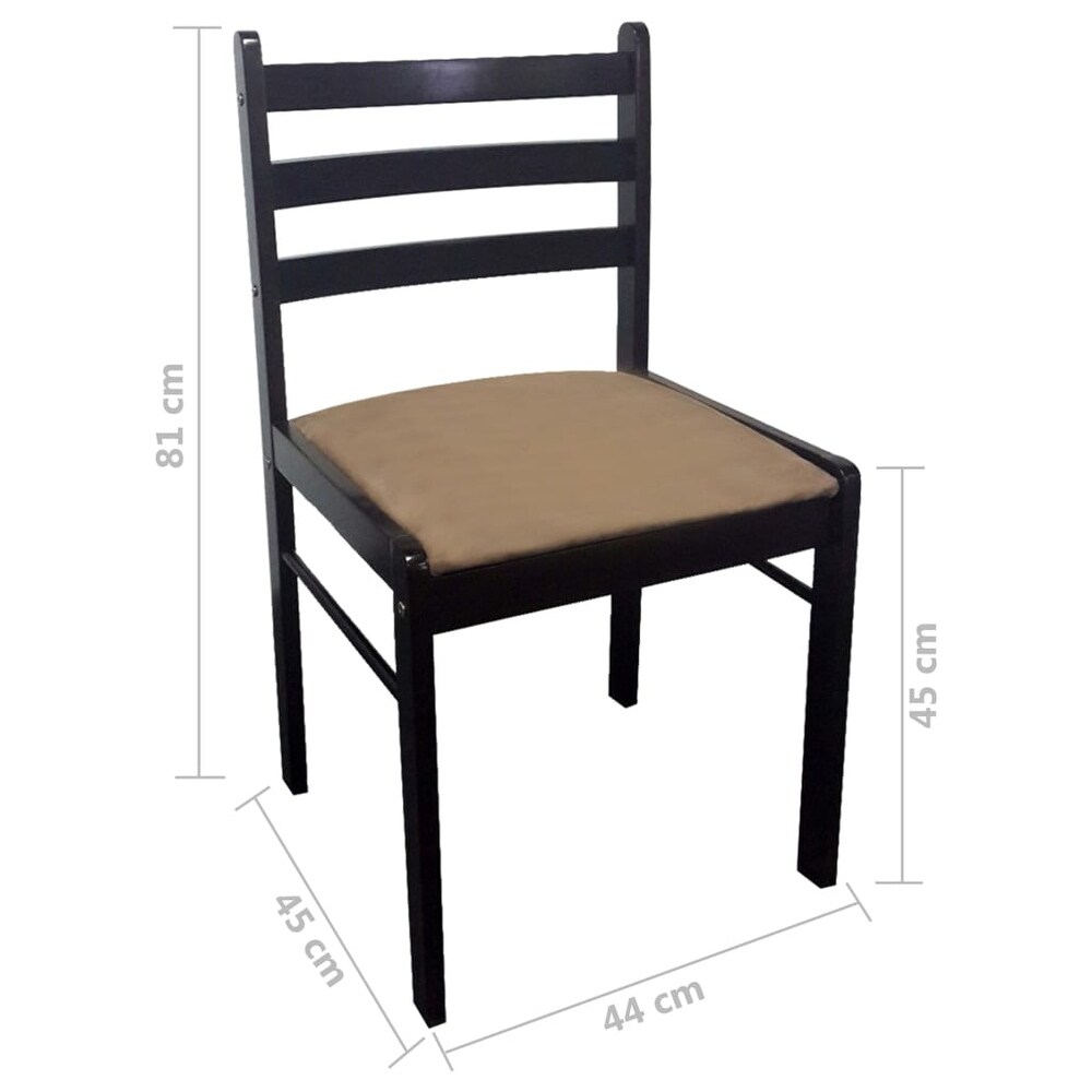 2/4/6 pcs Wooden Dining Chairs Square 2 Colours Selectable   17.3\