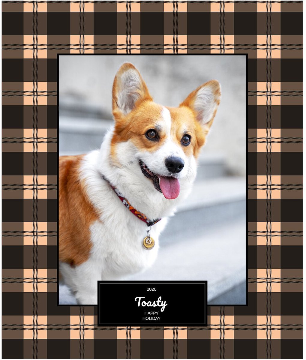 Frisco Plaid Sherpa Fleece Personalized Blanket