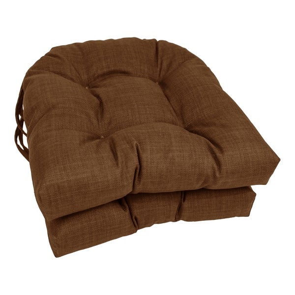 16-inch U-shaped Indoor/ Outdoor Chair Cushion (Set of 2) - 16