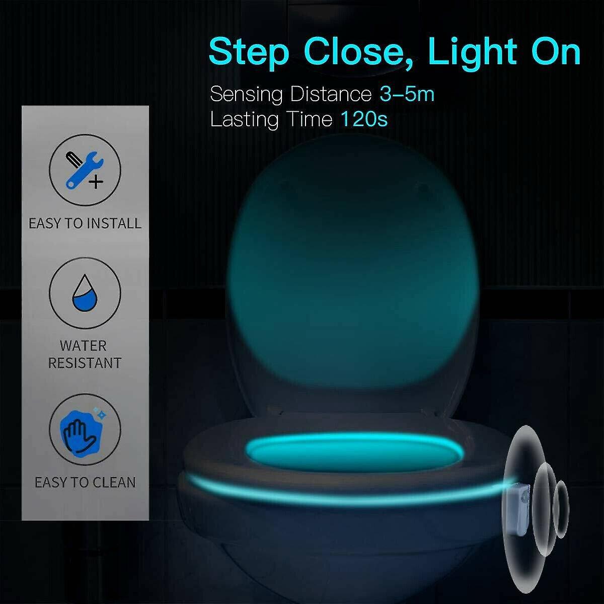 8 Colors toilet bowl led night light motion activated seat sensor lamp bathroom