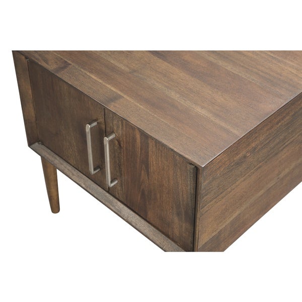 Kisper Dark Brown Square End Table