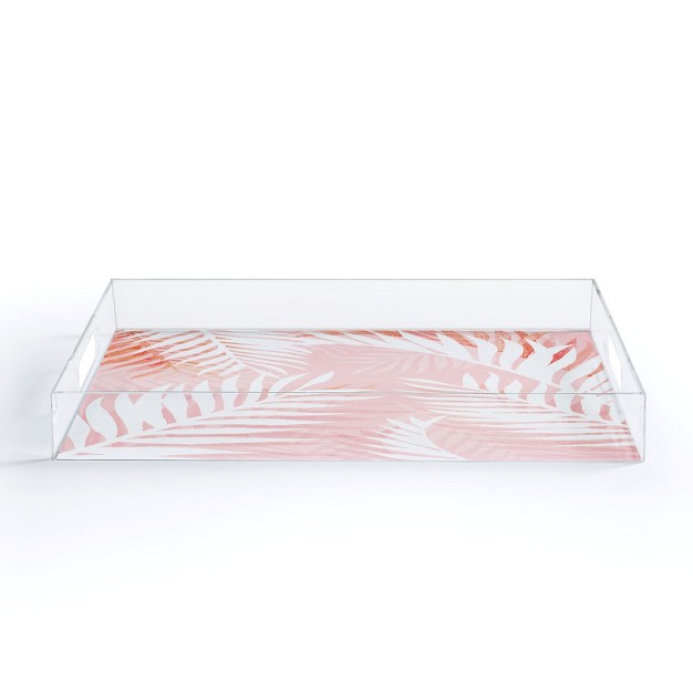 Gale Switzer Tropical Bliss Pink Acrylic Tray Deny Designs