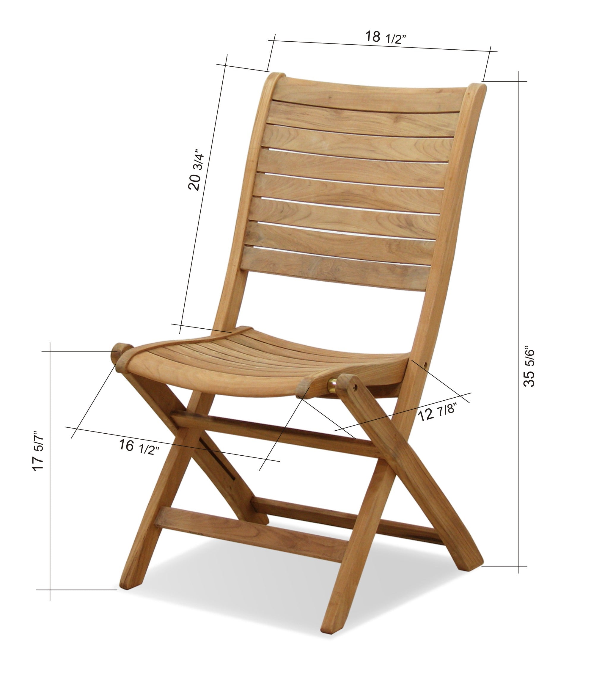 Amazonia Turnberry 2-piece Patio Folding Chairs | Certified Teak | Ideal for Outdoors and Indoors, Brown