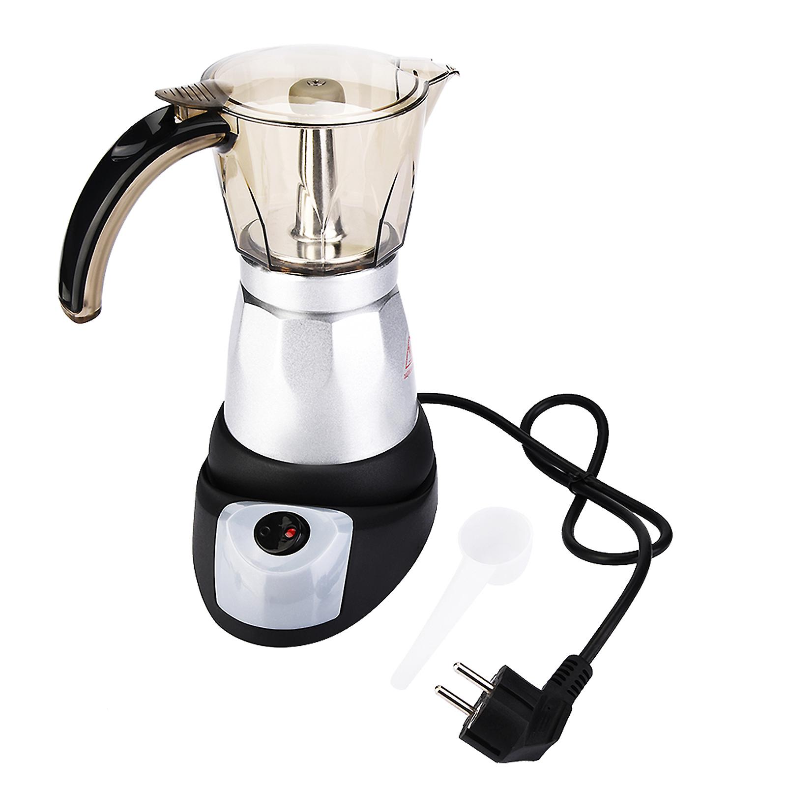 Large Capacity Electric Moka Pot Stovetop Espresso Coffee Maker Coffee Percolator EU Plug 300ml