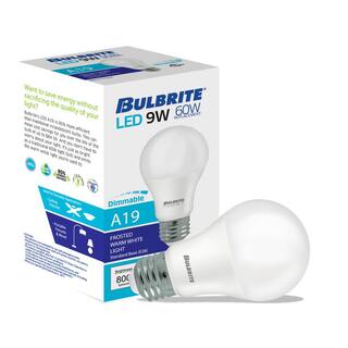 Bulbrite 60 - Watt Equivalent A19 Medium Screw LED Light Bulb Warm White Light 2700K 36 - Pack 861698