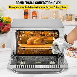 VEVOR 1440-Watt Commercial Convection Oven 19 qt. Quarter-Size Conventional Oven 3-Tier Toaster Electric Baking Oven 120-Volt RFXHLM20L110VGKHUV1