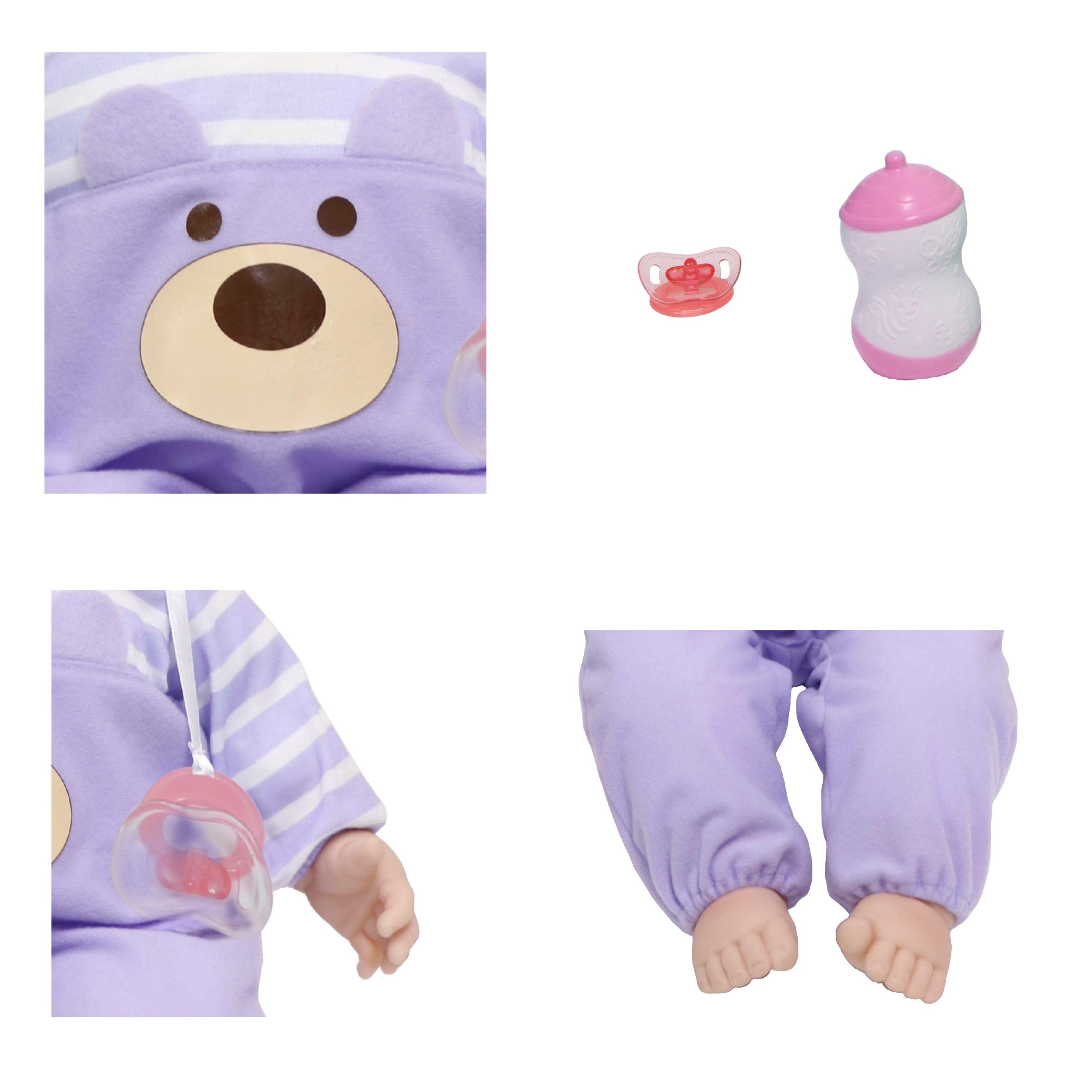 JC Toys ‘Lots to Cuddle Babies’ Asian 20-Inch Pink Soft Body Baby Doll and Accessories