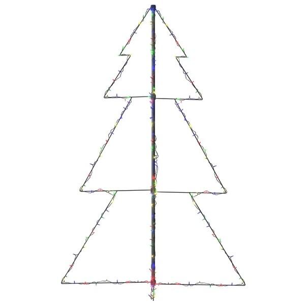 vidaXL Christmas Cone Tree 200 LEDs Indoor and Outdoor 3x5 ft