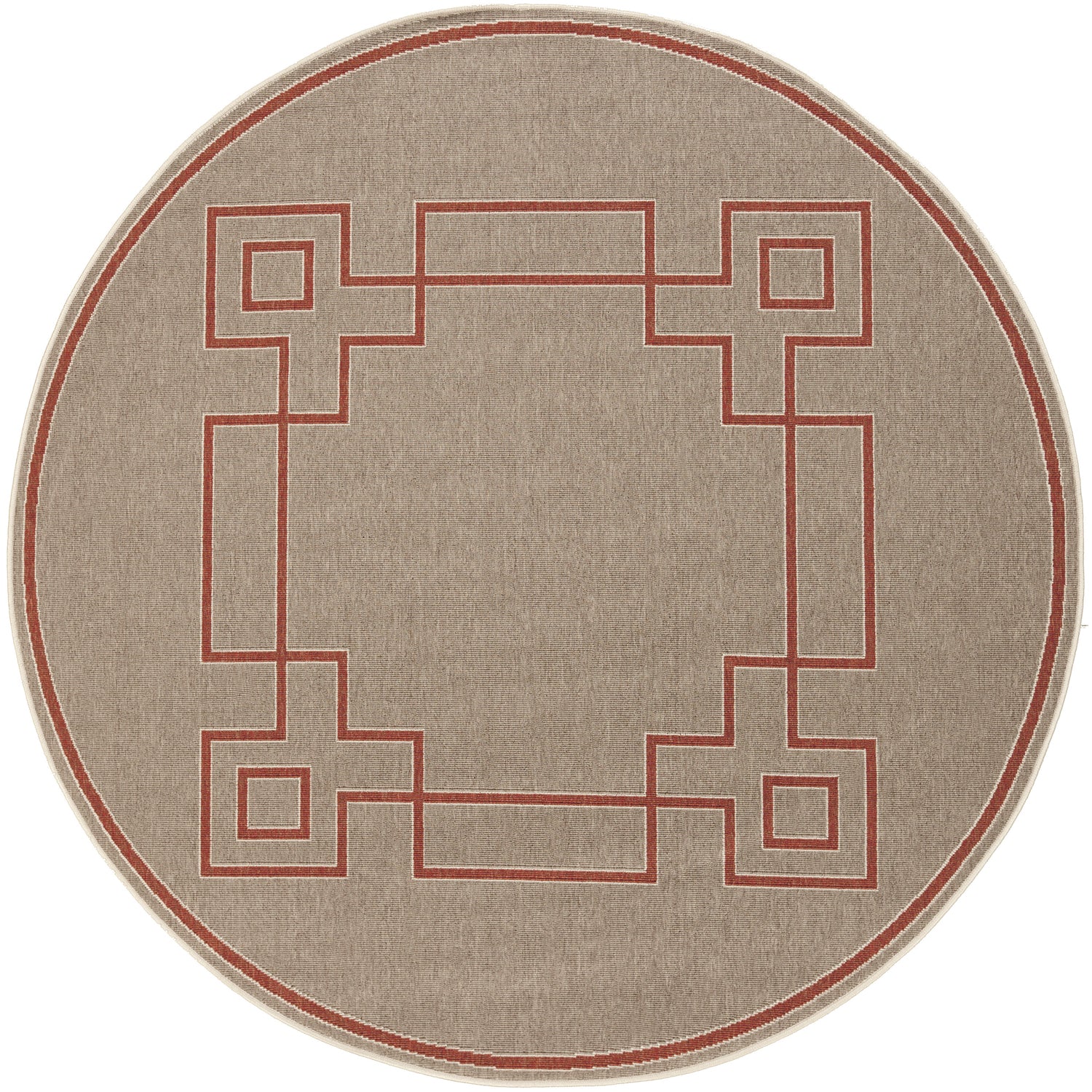 Alfresco Outdoor Rug in Rust & Camel