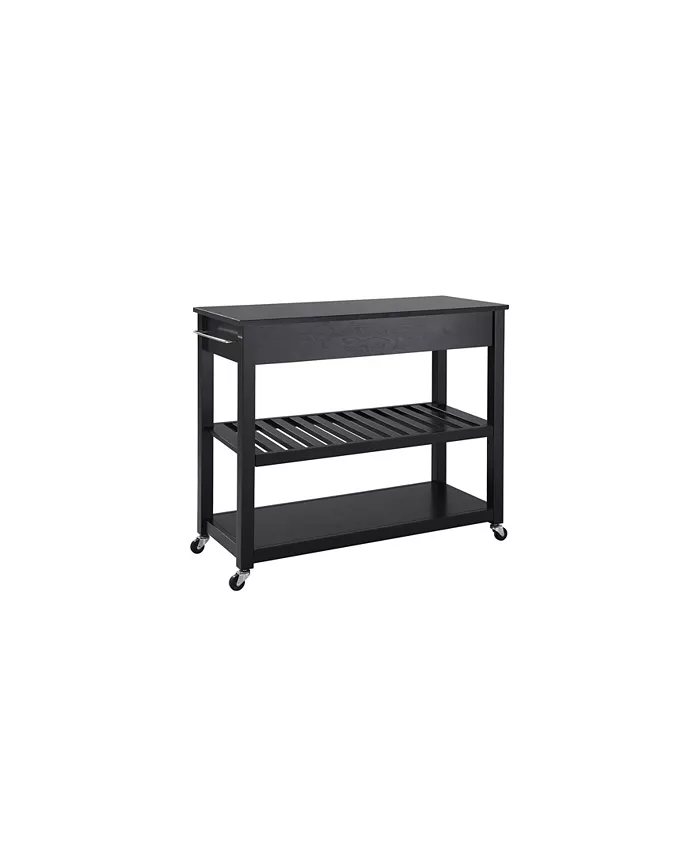 Crosley Solid Granite Top Kitchen Cart Island With Optional Stool Storage