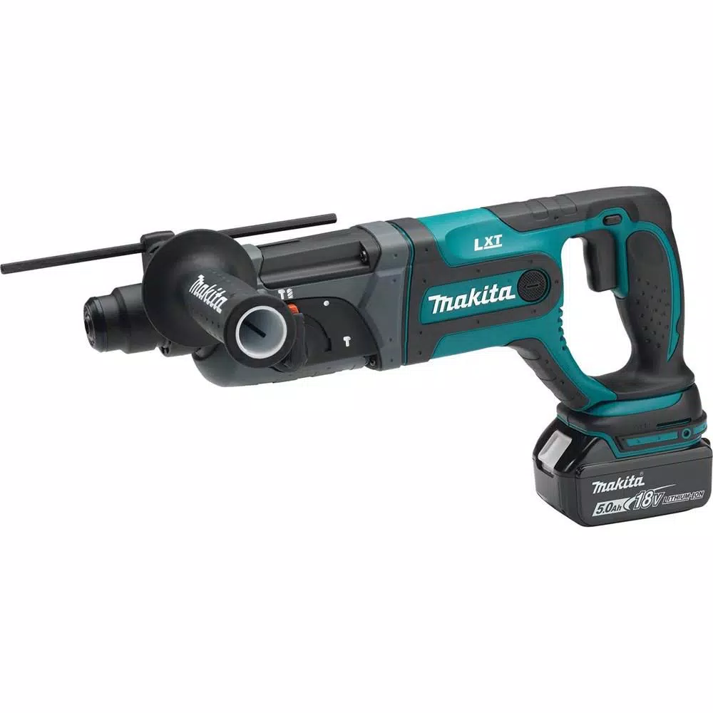 Makita 18-Volt LXT Lithium-Ion 7/8 in. Cordless SDS-Plus Concrete/Masonry Rotary Hammer Drill Kit w/ (2) batteries 5.0Ah， Bag and#8211; XDC Depot