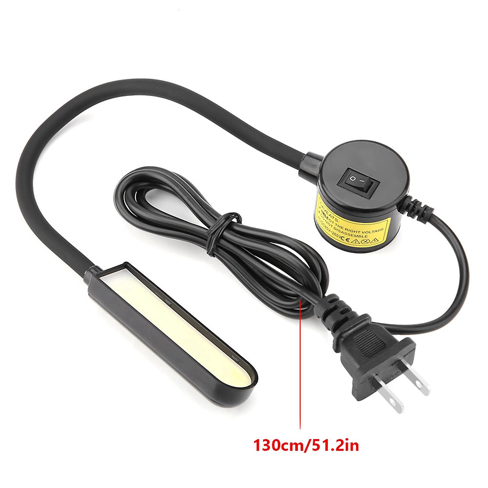 6w Cob Sewing Working Light Adjustable Magnetic Base Sewing Machine Lamp Us Plug 110-265v