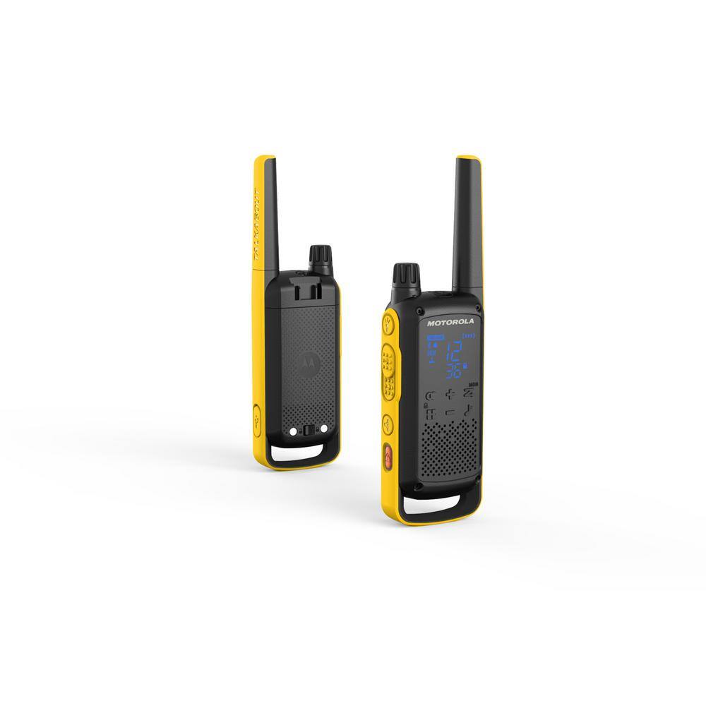 MOTOROLA SOLUTIONS Motorola Talkabout T470 2-Way Radio Black with Yellow Rechargeable (2-Pack) T470