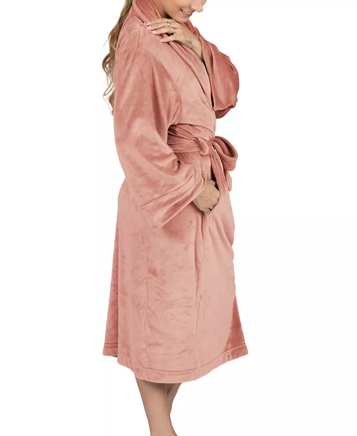 Pure Fiber Women's Velvety Soft Velour Bathrobe