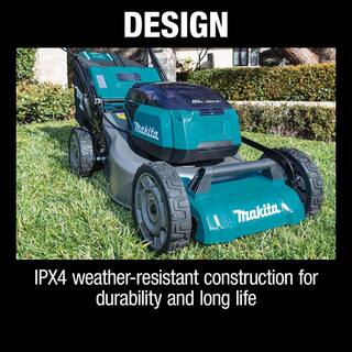 Makita 18 in. 18-Volt X2 (36-Volt) LXT Lithium-Ion Cordless Walk Behind Self Propelled Lawn Mower Kit with 4 Batteries (5.0 Ah) XML06PT1