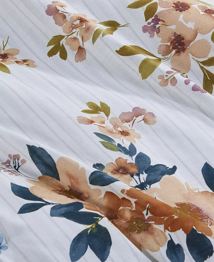 Madison Park Jules Cotton Floral 5-Pc. Comforter Set， Full Queen