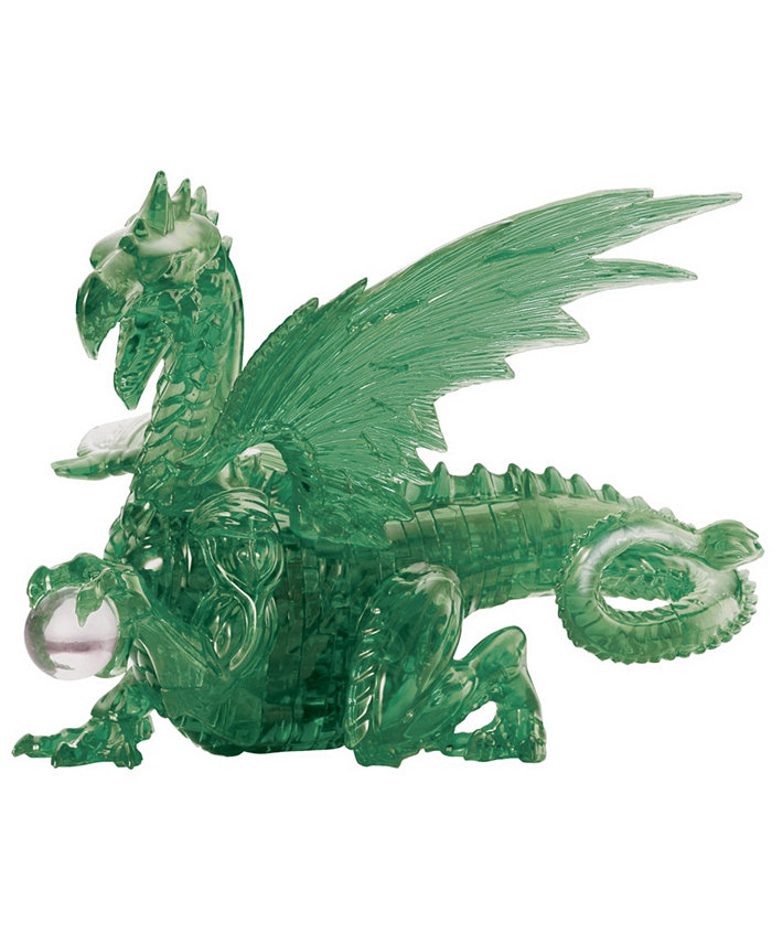 BePuzzled 3D Crystal Puzzle - Dragon Green - 56 Piece