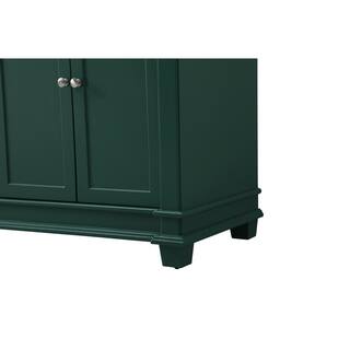 Timeless Home 72 in. W x 21.5 in. D x 35 in. H Double Bathroom Vanity in Green with White Marble TH100072DGN