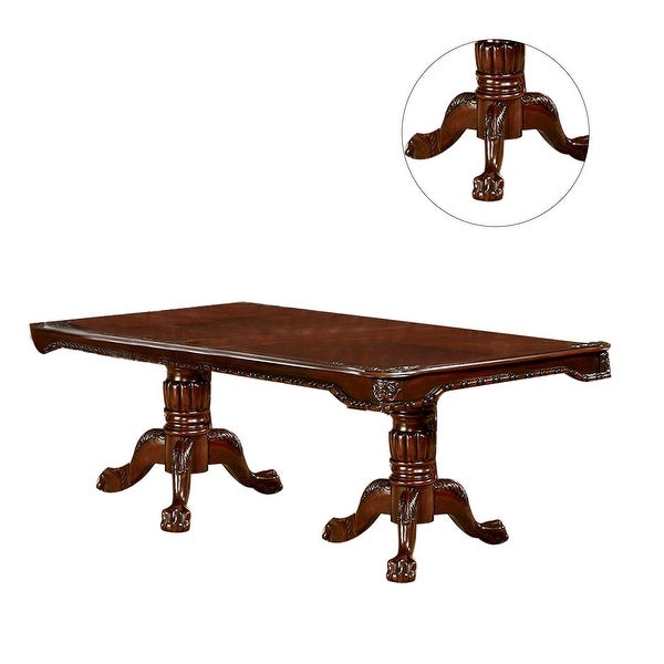 Wooden Dining Table in Brown Cherry Finish - Brown Cherry