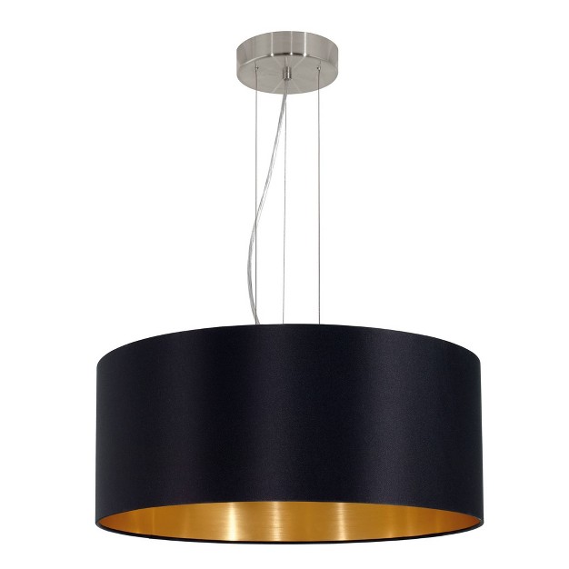 3 light Maserlo Pendant Black gold Eglo