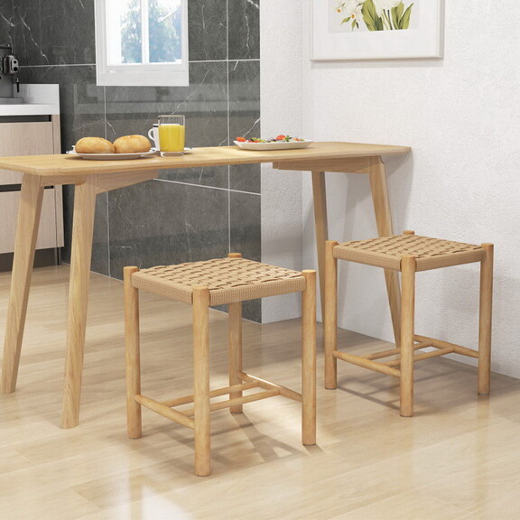 Costway 34257819 Dining Stool Set of 2 with Rubber...