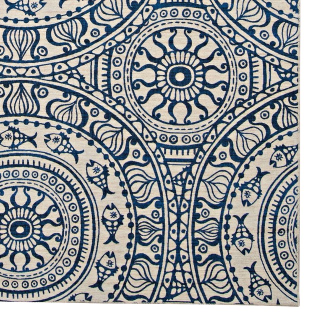 Wohler Washable Outdoor Rug Smoke blue Linon