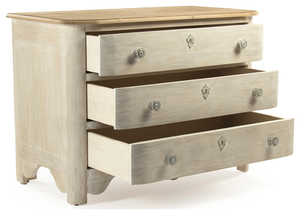 Patric Chest  Natural Top  Weathered Base   Farmhouse   Accent Chests And Cabinets   by HedgeApple  Houzz