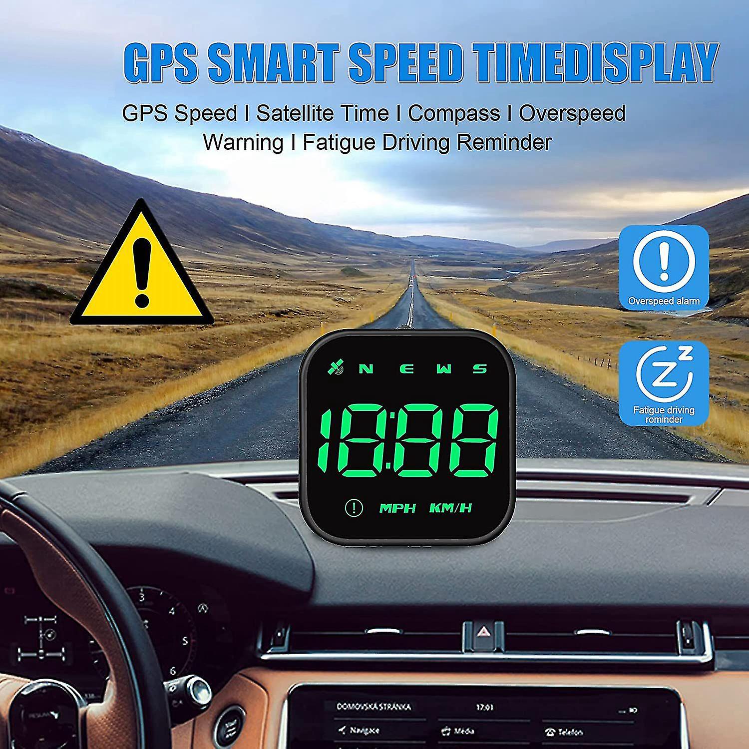 Car Gps Speedometer With Speed ， Overspeed Car Alarm Fatigue Driving Reminder For All Car Motorcycl