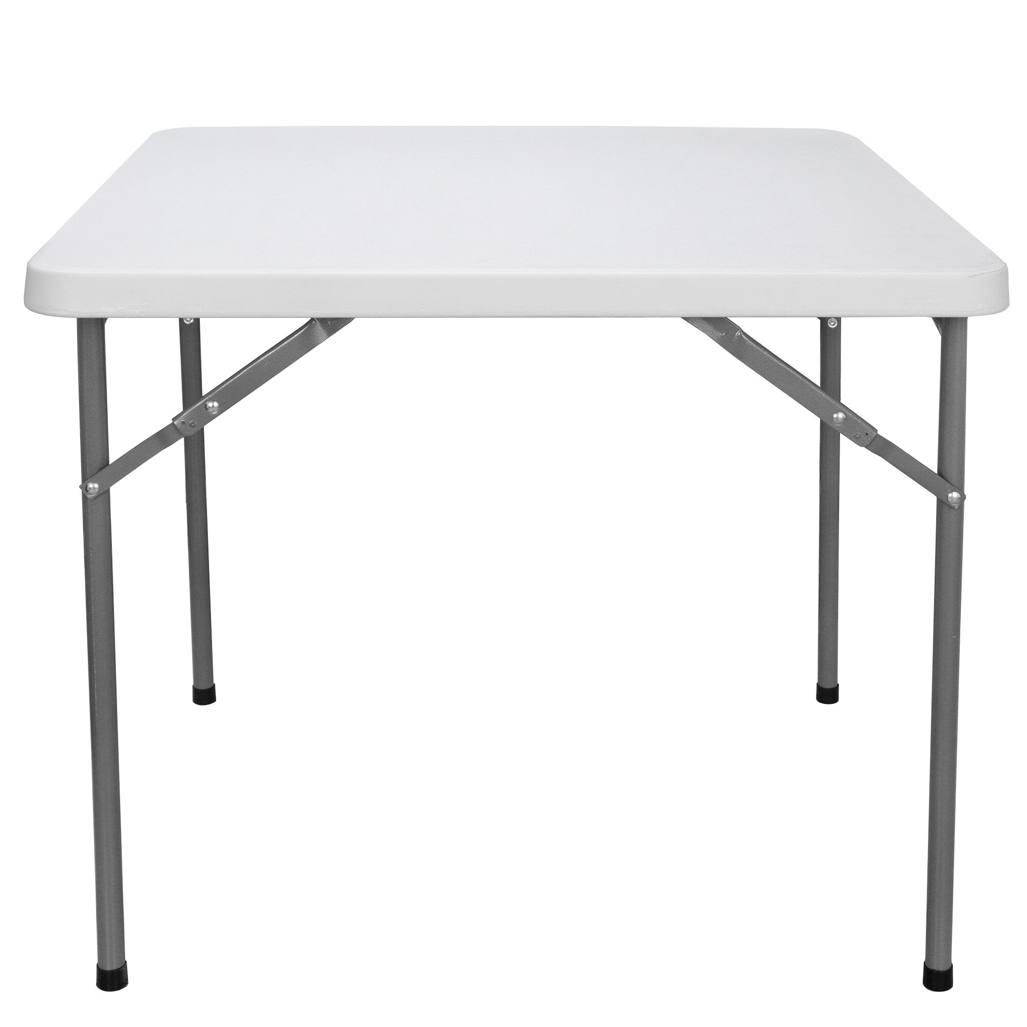 SuperDeal Multipurpose 3 ft Square Folding Table Garden Family Picnic HDPE White