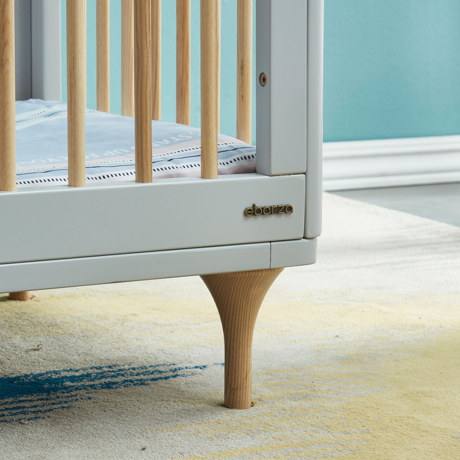 Baby Crib Et-Y003-Wh+Nat