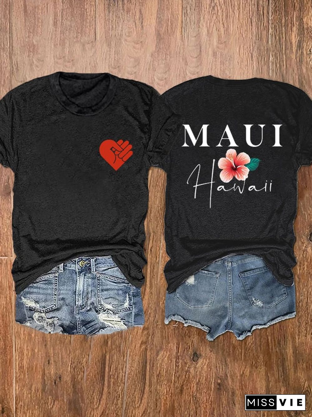 Women's Lahaina Strong Support Hawaii MAUI Tee