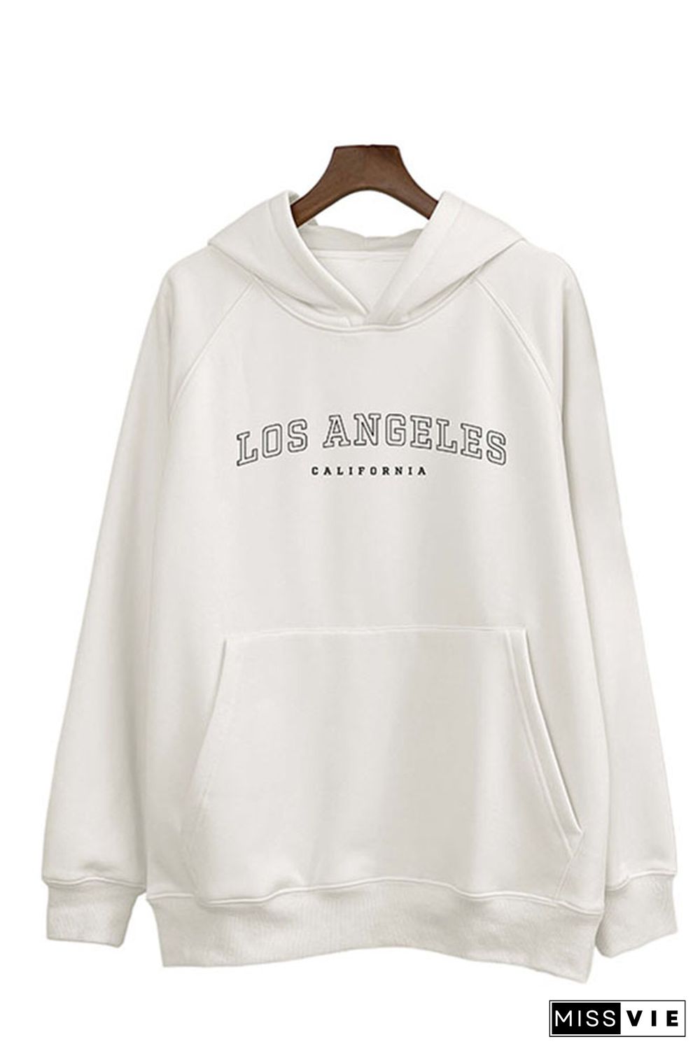 Los Angeles California Graphic Pocket Thermal Lined Hoodie Wholesale