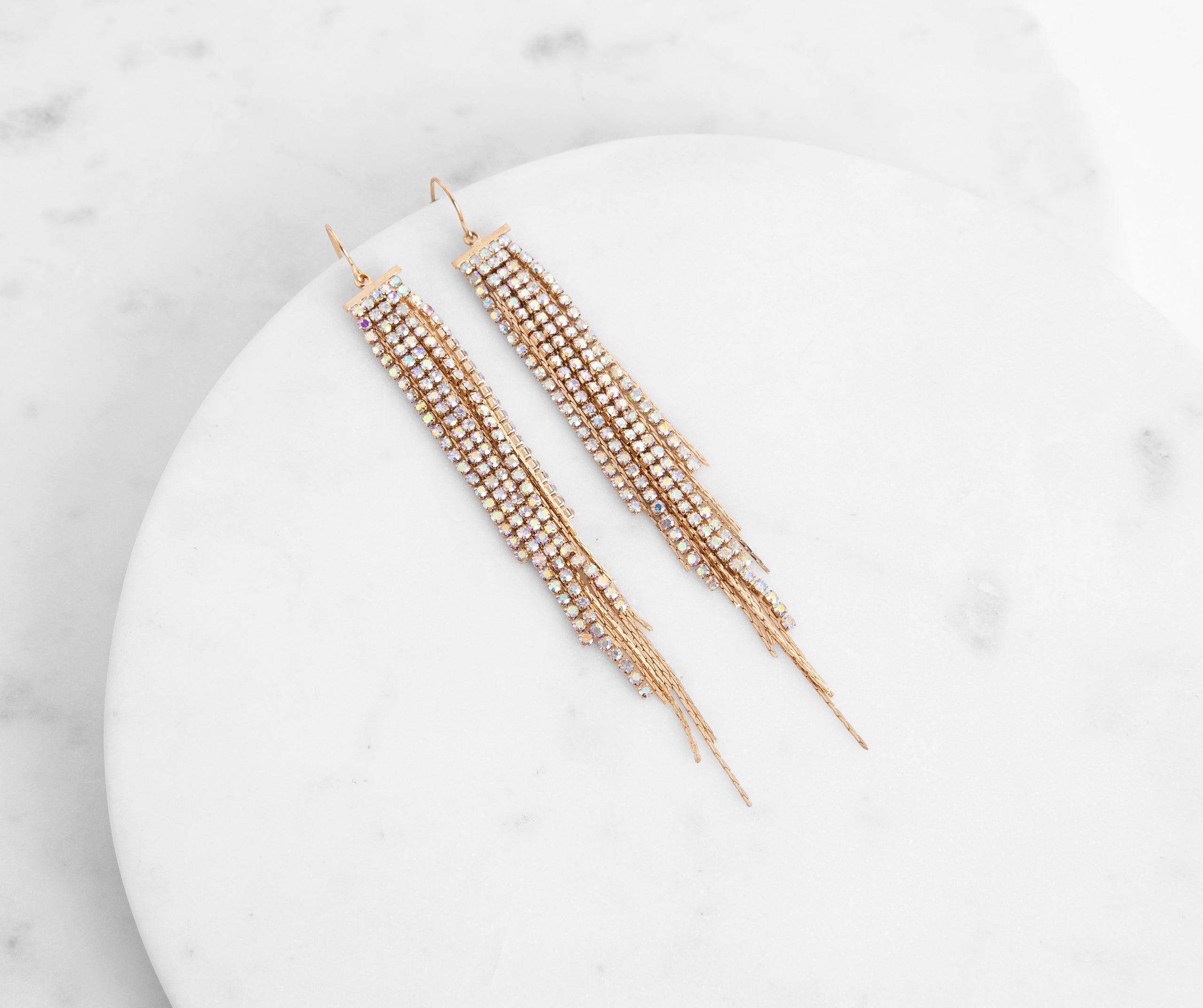 Reflections Iridescent Fringe Duster Earrings