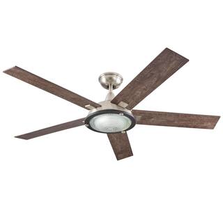 Home Decorators Collection Merienda 56 in. LED Brushed Nickel Ceiling Fan with Light AM686-BN